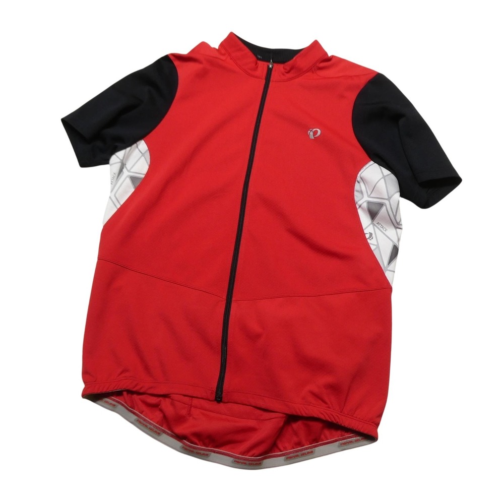 Pearl Izumi Shirt Mens Large Red Short Sleeve Full Zip SELECT Cycling Jersey